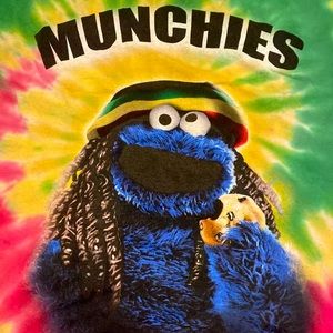 Sesame Street Cookie Monster 2XL Tie-dye tee